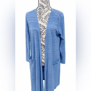 LuLaRoe Blue Textured Cardigan Preloved